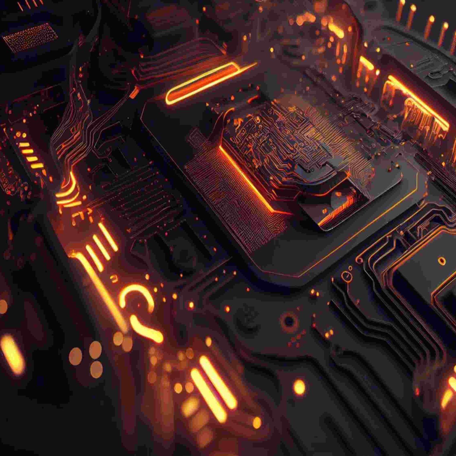 generative-ai-illustration-of-macro-shot-of-circuit-cyberspace-board-with-computer-motherboard-component-microchip-with-chip-structure-neural-network-generated-art-photo