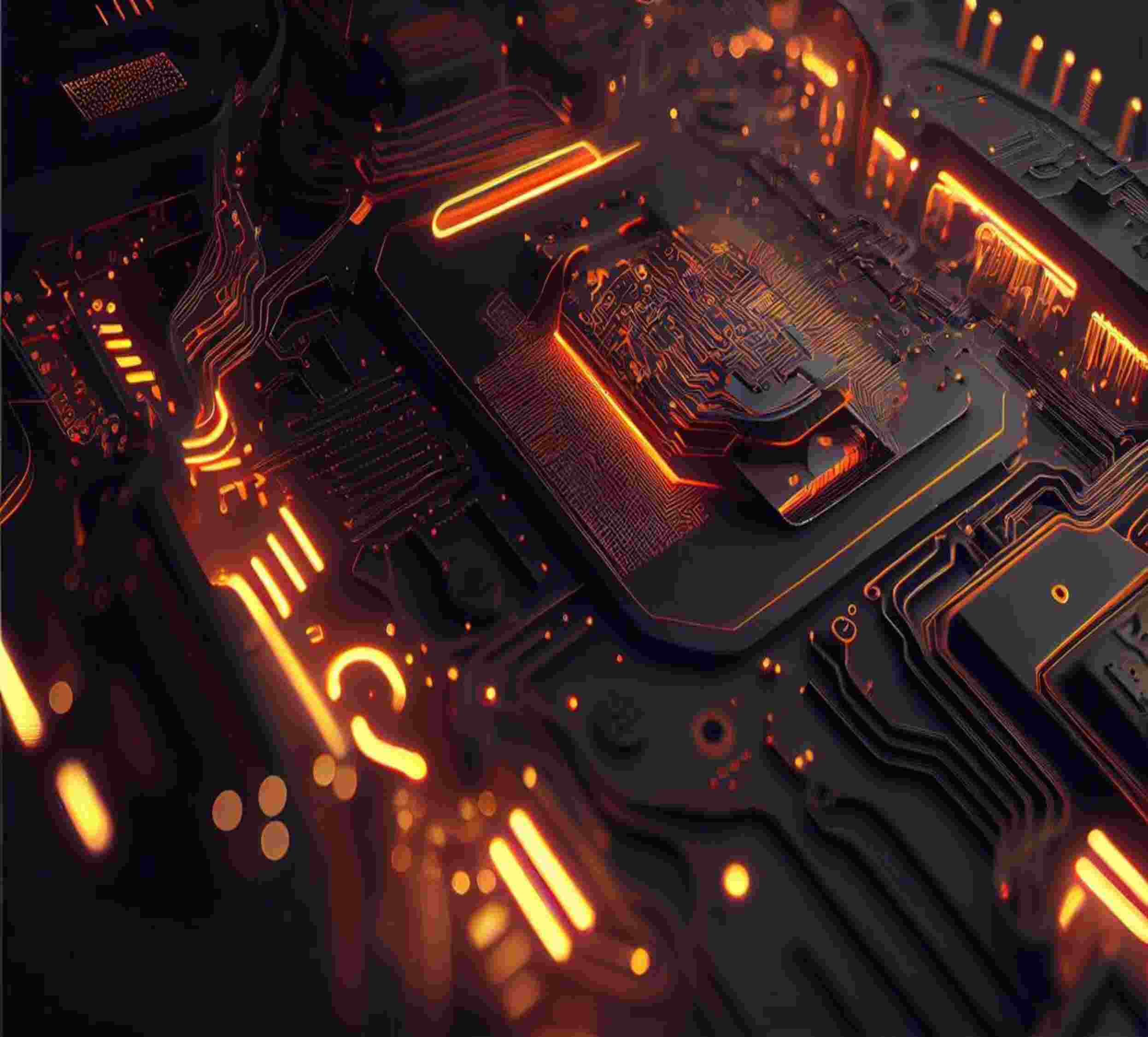 generative-ai-illustration-of-macro-shot-of-circuit-cyberspace-board-with-computer-motherboard-component-microchip-with-chip-structure-neural-network-generated-art-photo